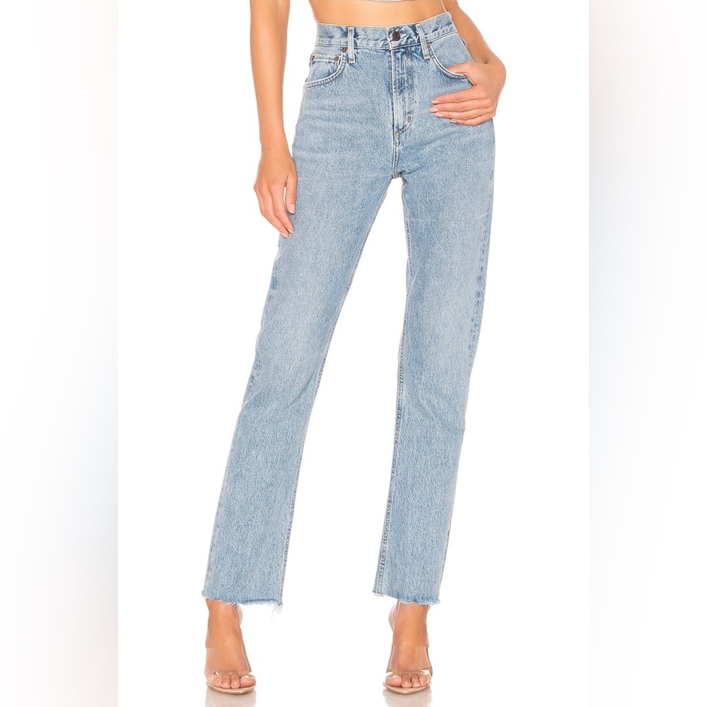 Agolde Cherie High Rise Straight Jeans in Merit